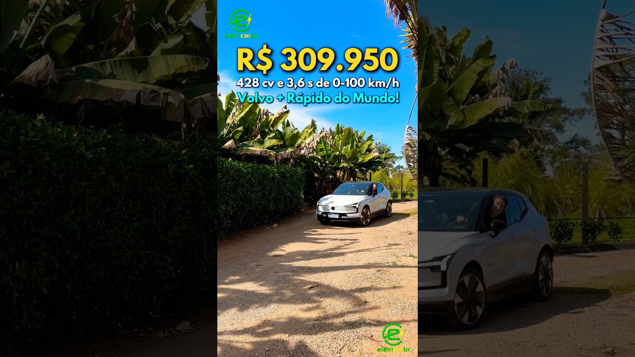 R$ 309.950,00 pelo Volvo Mais Rápido do Mundo? 0-100 km/h 3.6s: EX30 Twin
