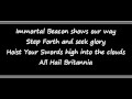 All Hail Britannia with Lyrics 