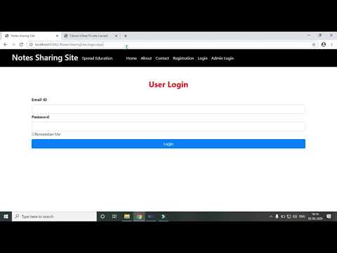 8 ASP NET Project Development | Notes Sharing Site | Hindi