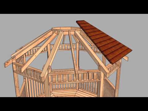 Gazebo 10ft Octagon Assembly Sequence from Outdoor Living Today 2016