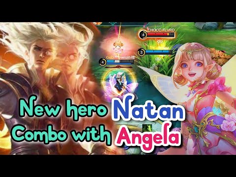 NEW HERO NATAN CRAZY DAMAGE Combo with Angela unlimited Heal and Shield! Episode 4 | Mobile Legends