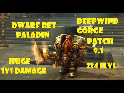 Dwarf Ret Paladin PVP BG 9.1 - Huge 1v1 Damage!