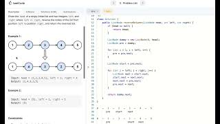 Download the video "LeetCode 92. Reverse Linked List II 中文解题思路 Java #linkedlist"