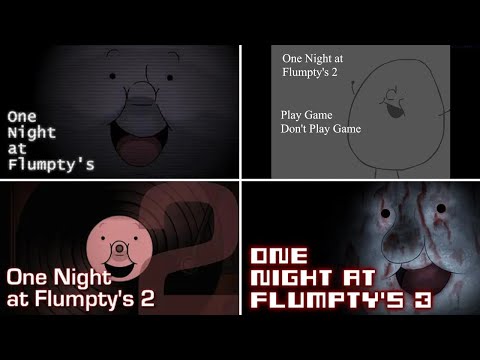 One Night at Flumpty's 1,April Fools Edition,2,3 - Full Walkthrough 100% Completion - No Deaths