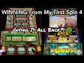 WINNING From My FIRST SPIN 4 - Giving It All Back? High Limit 88 Fortunes, Raging Rhino $50 Bets