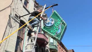 Savoy Taproom - Justin's Sign Takedown