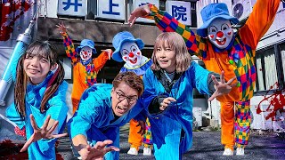 コワキモ😂😂 - 【ホラー】大病院ピエロ鬼ごっこ!?入院中に人食いピエロに襲われました・・・・【対決】