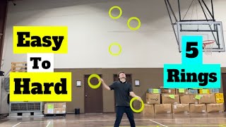 5 RING JUGGLING TRICKS