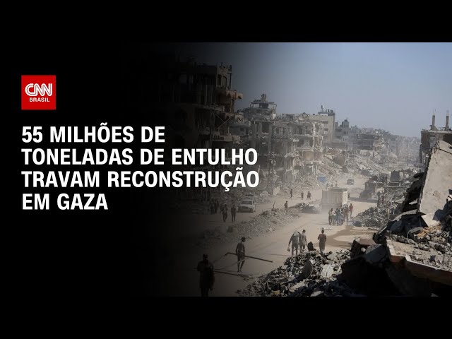 Faixa de Gaza: 55 milhões de toneladas de escombros travam reconstrução | LIVE CNN