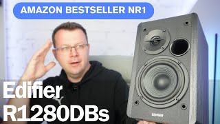 Amazon Bestseller Nr1 - Edifier R1280DBs Regallautsprecher: Brillanter Sound und modernes Design!