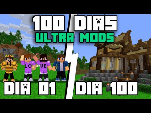 Eu Sobrevivi 100 Dias no Ultra Mods SQUAD no Minecraft - O Filme