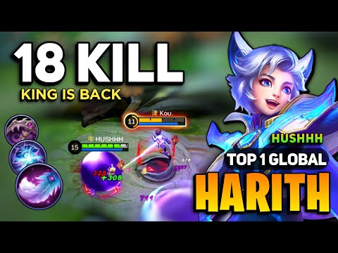 Top 1 Harith Aggressive Jungle [ Harith Best Build Top 1 Global ] By HUSHHH - Mobile Legends