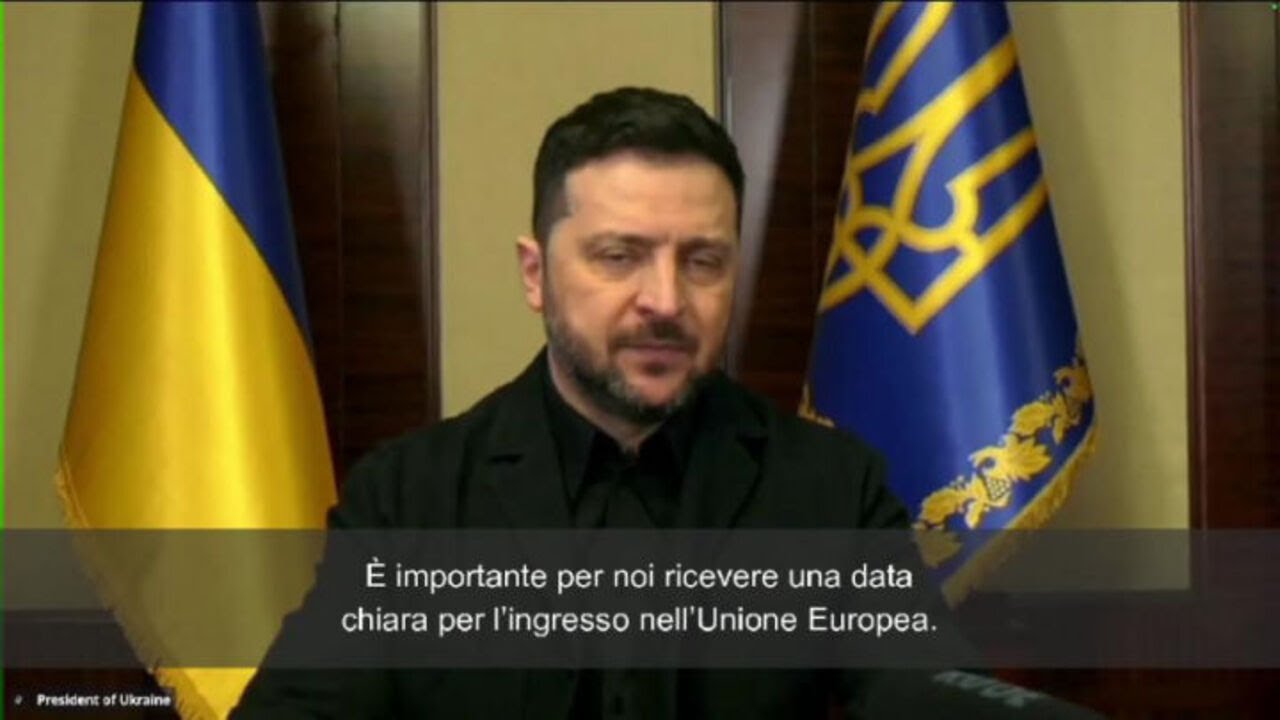 Zelensky: "Serve data certa per ingresso Ucraina in Ue"
