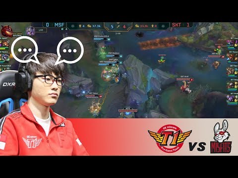 Faker Corki Try His Hardest Baiting Misfits Out of Baron SKT T1 vs Misfits Worlds 2017