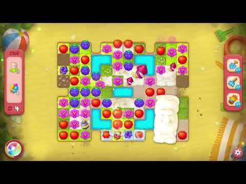 Gardenscapes 2160 Hard Level - 15 moves - NO BooSTERS