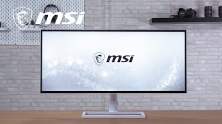 Video 1 of Product MSI Prestige PS341WU 34" 5K2K WUHD Ultra-Wide Monitor (2019)