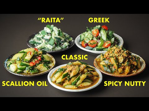 Smashed Cucumber Salad, Five Ways