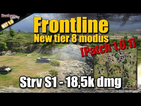 WOT: Frontline mode, 18k dmg, Strv S1, WORLD OF TANKS