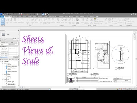 Revit tutorials Part 14 & Final (Sheets, Views, & Scale)