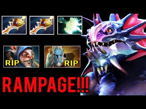2x RAPIER RAMPAGE Megacreep Defense vs Lancer and Meepo Most Crazy 4v5 Comeback 8k MMR Dota 2