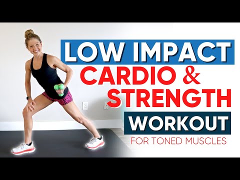 Low Impact Cardio and Strength Workout for Toned Muscles 40 Minutes (KNEE FRIENDLY!)