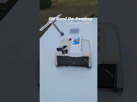 RV Roof Re-Sealing and Painting-Best Products! #rvlife #rvrenovation #shorts #founditonamazon