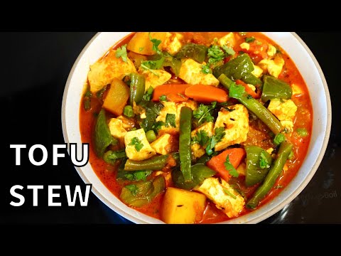 HEALTHY STEWED TOFU CURRY WITH VEGETABLES (VEGAN) | Tofu Recipe Indian Style