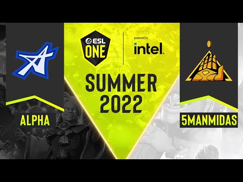 Dota2 - ALPHA vs. 5ManMidas - Game 1 - DPC NA Tour 3 - ESL One Summer 2022