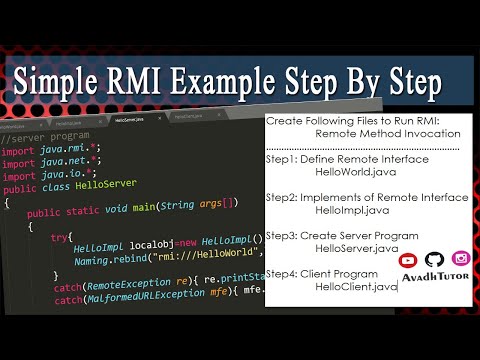 Simple Rmi Example Rmi Example In Java Java Rmi Tutorial Helloworld Rmi Program Avadhtutor