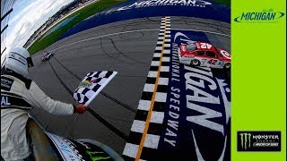 Michigan Beast: Kyle Larson’s four-wide pass led to third straight win at Michigan