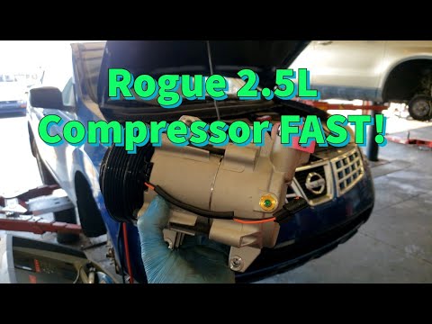 2008-2013 Nissan Rogue AC Compressor Replacement 2.5L FAST!