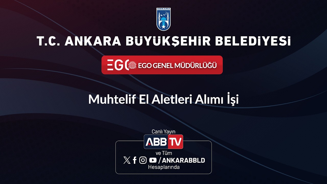 EGO-Muhtelif El Aletleri Alımı İşi