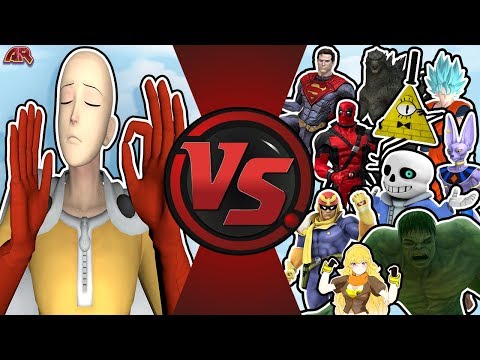 One Punch Man VS The World (Saitama vs Goku, Beerus, Superman, Hulk, Bill Cipher Sans) OPM Animation Video