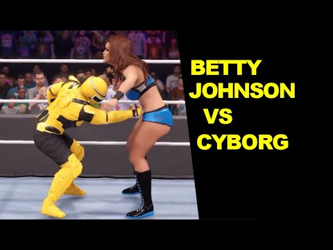 WWE 2K22 Betty Johnson vs Cyborg - Extreme Rules