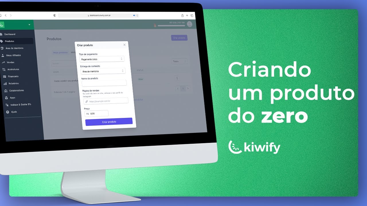 DESAFIO TUTORIAL | Criando um produto digital do zero em menos de 2 minutos na Kiwify.