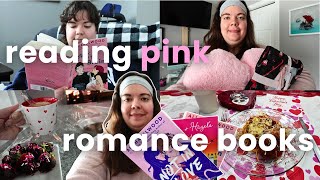 Reading Pink Romance Books📚💕reading vlog, valentine’s day haul, new merch, dnf a fav author's book