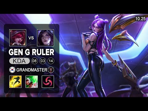 GEN G Ruler vs HLF Deft - Kai'sa Bot vs Xayah - KR Grandmaster Patch 10.25
