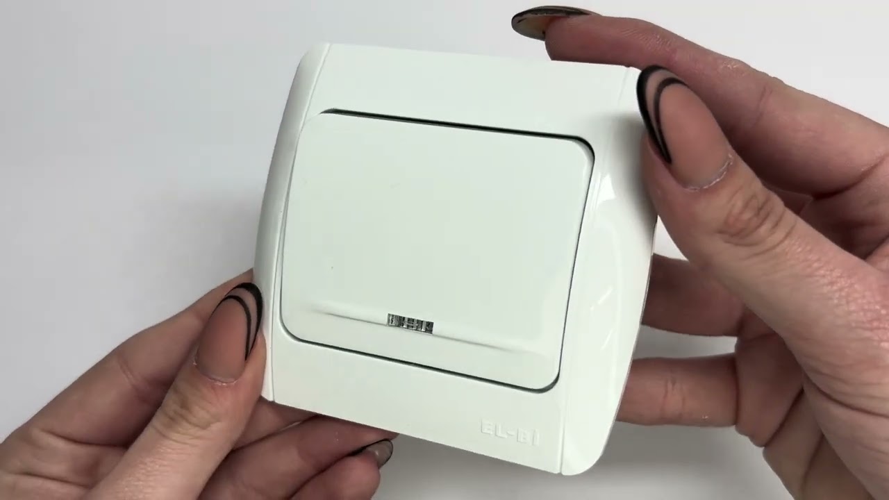 Выключатель одноклавишный с подсветкой EL-BI Zirve белый (501-010201-201)