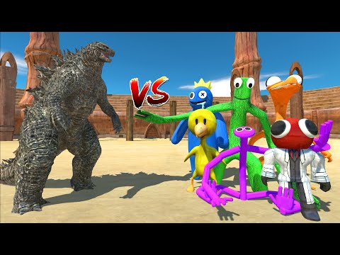 New Team Rainbow Friends VS Godzilla 2021 - Animal Revolt Battle Simulator