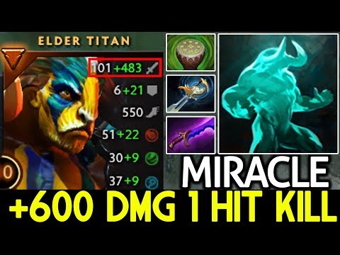 Miracle- [Elder Titan] WTF 13 Min +600 Damage 1 Hit Kill 7.21 Dota 2
