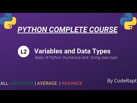 L2 Variables And Data Types In Python Python Complete Course