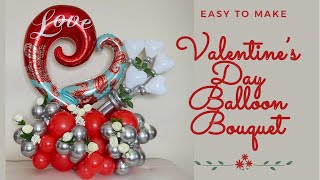 How to make Valentine's Day Balloon Bouquet (balloon bouquet ideas)