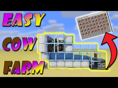 Easy Cow Farm for Minecraft Java | Latest 1.16.5 Design | Unlimited Steak & Leather