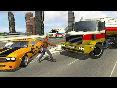 Modern City Gas Station 3D Pickup Truck Refueling Video