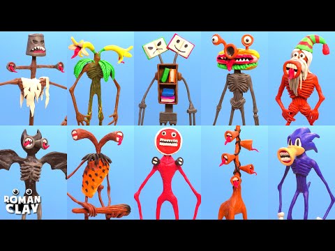 All Siren Head with Clay - Part 5 🔊 Trevor Henderson Creature