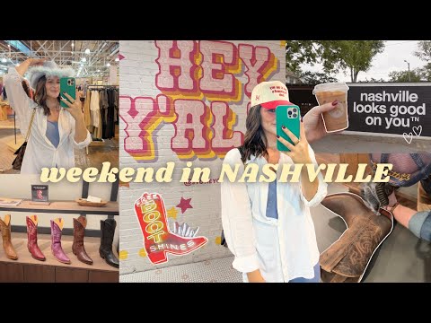 NASHVILLE Weekend Vlog 🤠  shopping, the BEST bbq, 12 south, branding tecovas, weekend like a local 🎶