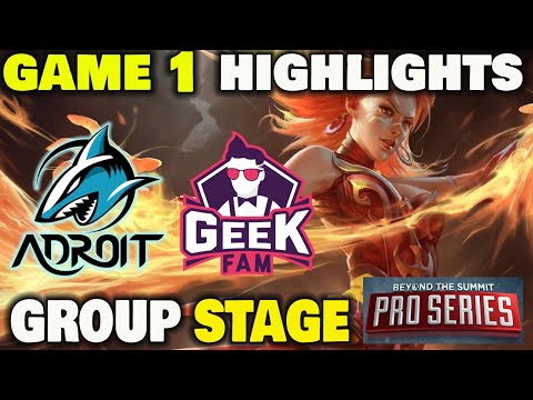 Adroit vs Geek Fam Game 1 BTS Pro Series SEA