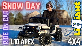 LIGIANT Ride On Car L10 APEX - Snow Ride Review with Bernardo 10yrs Old