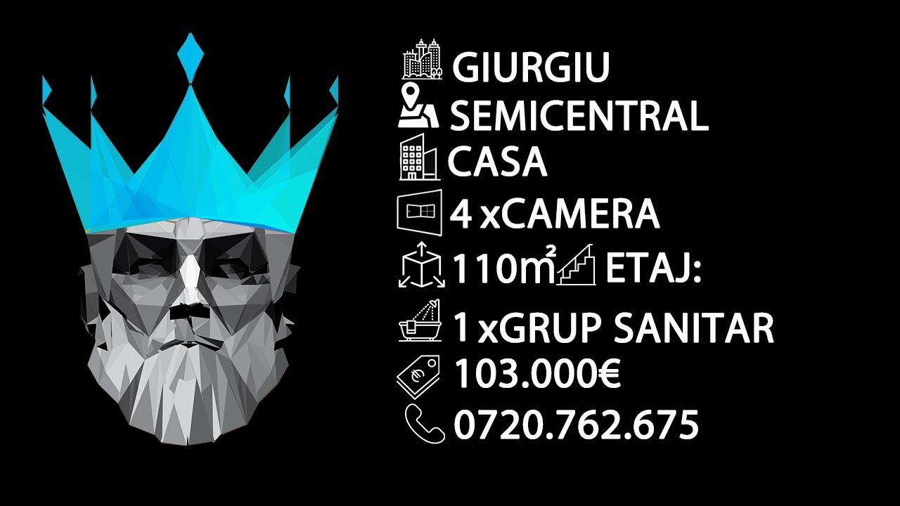 Tur video Casa Individuala Giurgiu | Proaspat renovata | Centrala Proprie | Stradal | 