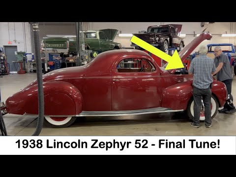 Surprise ending! 1938 Zephyr Part 52. Lincoln V-12 Final Tune. JB, Mark, Dave @ Chuck's Speed PHX AZ